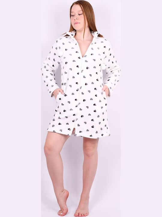 Tress Winter Damen Robe White