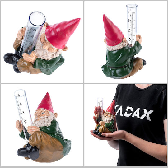 Kadax Rain Gauge Rainfall Meter Accumulation Decorative Garden Gnome