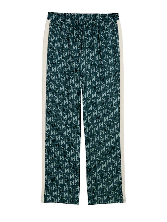 Football Sweatpants Glossy with Elastic Green