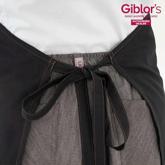 Giblor's Ποδιά Σερβιτόρου Ολόσωμη Μαύρη