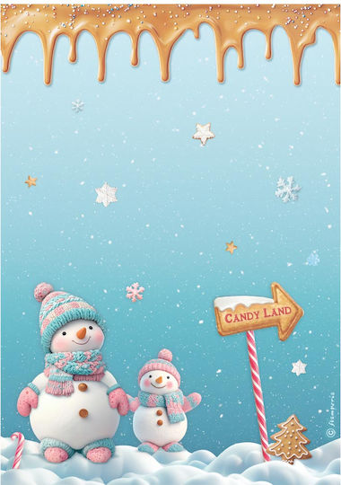 Σετ 6 Ριζόχαρτα Ντεκουπάζ Stamperia 21x29cm A4 Candy Christmas