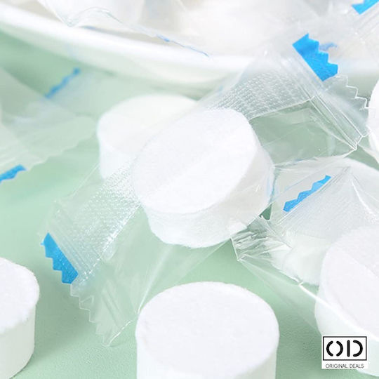 Compressed Disposable Wet Wipes Hypoallergenic Biodegradable Facial Body Hygiene Babies Children Adults Dermatologically Tested Set 100 Pieces Original Deals