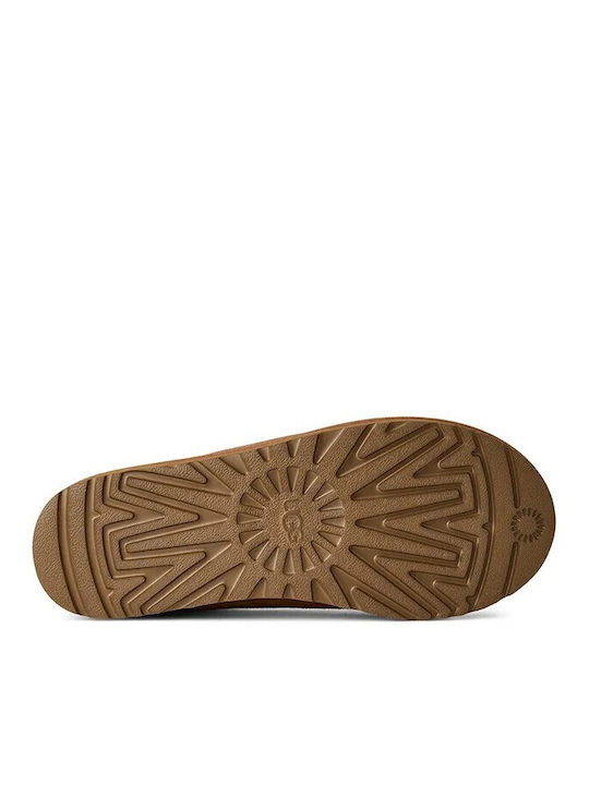 M Tasman Men's Leather Slippers Brown