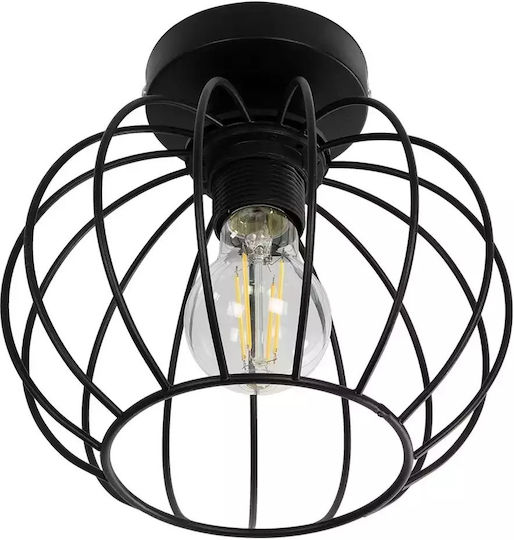 GloboStar Bituin Deckenleuchte 21cm Schwarz mit Fassung E27