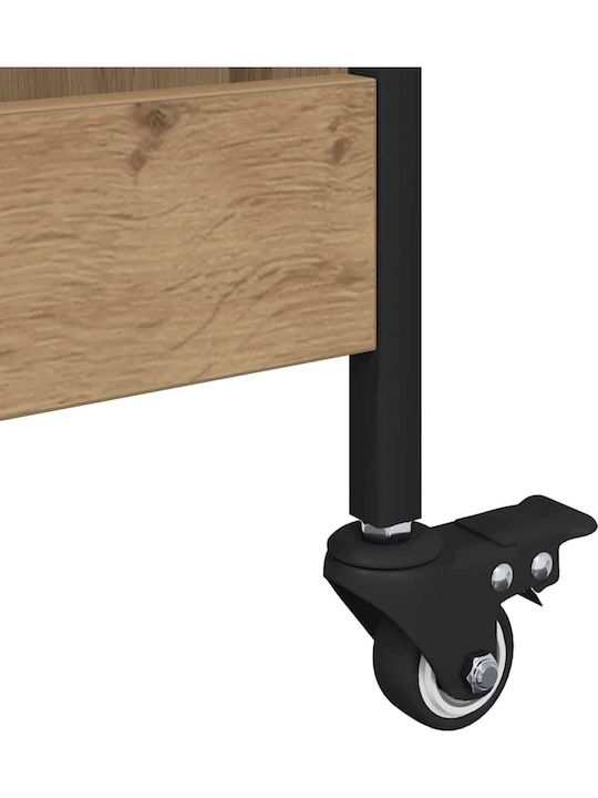 vidaXL Ραφιέρα Κουζίνας Ξύλινη 3 Θέσεων Καφέ 70x30x82cm