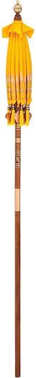 Circular Wooden Yellow Garden Parasol Φ2.6xY2.6m