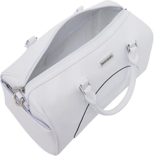Sprayground Duffle Σακ Βουαγιάζ Λευκό από Δερματίνη Μ32xΠ15xΥ24εκ.