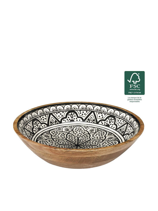 The Home Deco Factory Wooden Salad Bowl Black 33x33cm