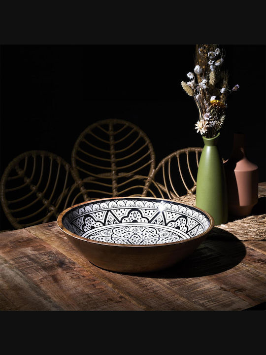 The Home Deco Factory Wooden Salad Bowl Black 33x33cm