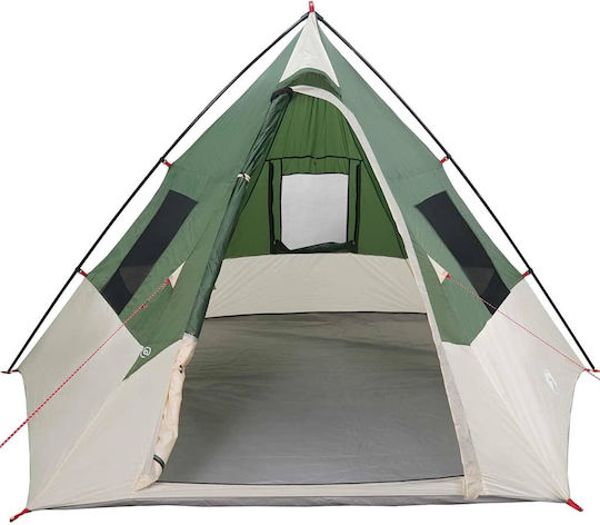 vidaXL Campingzelt Grün 383x338x217cm