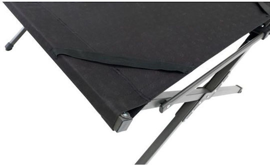 Folding Campaign Bed Single Black