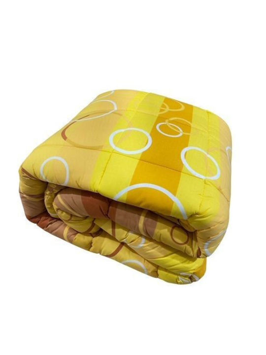 Hatzitex Πάπλωμα Μονό 160x220εκ. Κίτρινο