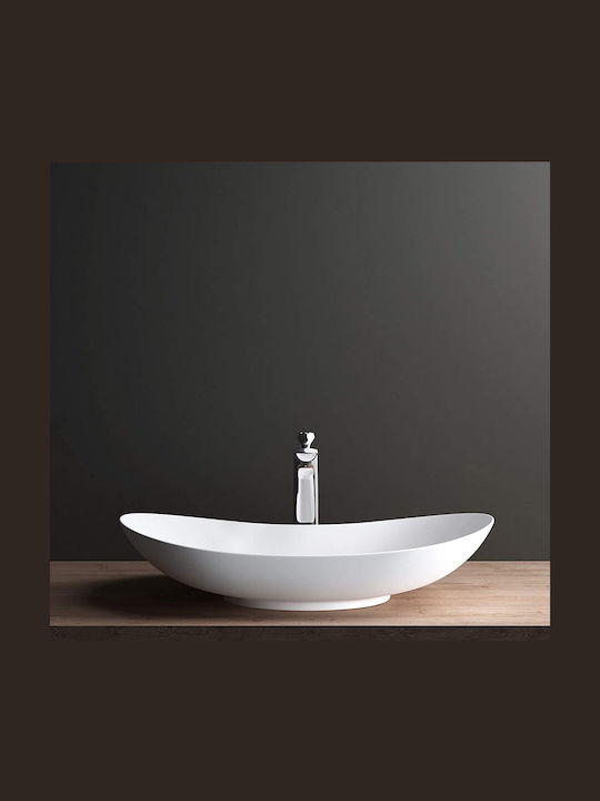 EGO Interiors Αναμεικτική Μπαταρία Νιπτήρα Ψηλή Ασημί