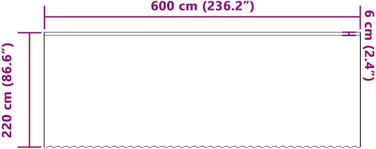vidaXL Vorhang für Fenster mit Bleistiftfalten Weiß 600x220cm