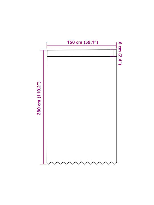 vidaXL Κουρτίνα Παραθύρου με Τρέσα Λευκή 150x280εκ.