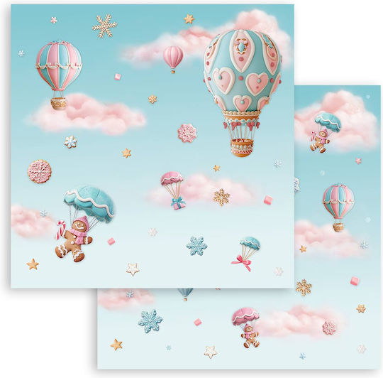Scrapbooking-Zubehör Χαρτιά 10 Stück 20,3×20,3cm Stamperia Candy Christmas