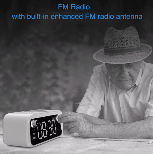 Ceas De Masă Digital Led Cu Ceas Deșteptător Radio Și Încărcare Wireless