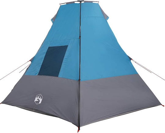 vidaXL Καλοκαιρινή Σκηνή Camping Teepee Μπλε 383x338x217εκ.