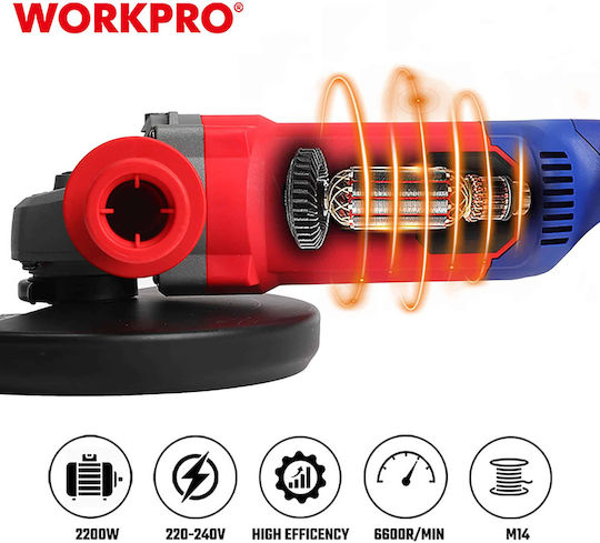 WorkPro Τροχός 230mm Ρεύματος 2200W