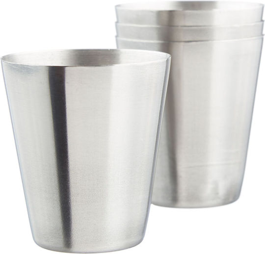 Set 7 Piese Flask Sticlă Metalică 200 Ml 4 Pahare de Shot din Oțel Inoxidabil Husă pentru Alcool