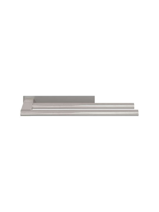 vidaXL Single Wall-Mounted Bathroom Shelf Unit ​40x9cm Inox Silver