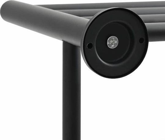 vidaXL Single Wall-Mounted Bathroom Shelf Unit ​61x23cm Inox Black