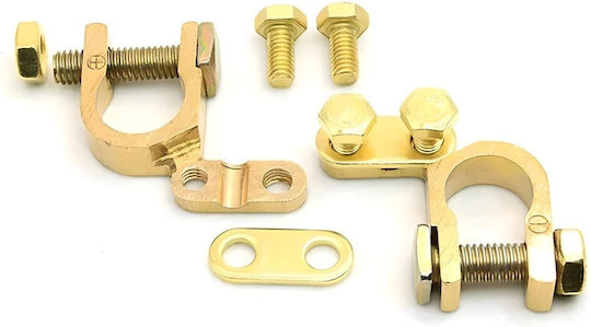 Brass Battery Clamps 6v 12v 24v Set