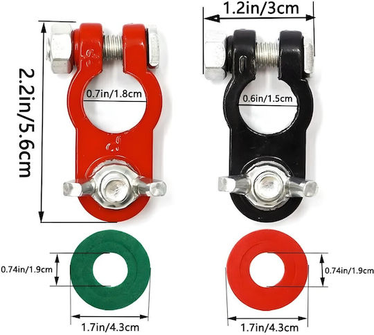 Battery Clamps 6v 12v 24v Set
