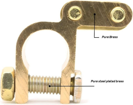 Brass Battery Clamps 6v 12v 24v Set
