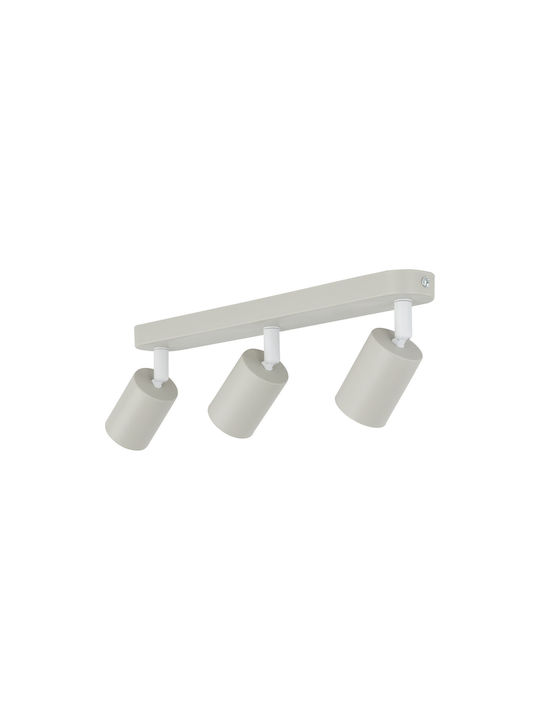 TK Lighting Τριπλό Σποτ με Ντουί GU10 σε Μπεζ Χρώμα