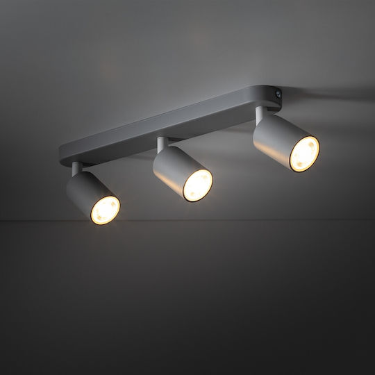 TK Lighting Τριπλό Σποτ με Ντουί GU10 σε Μπεζ Χρώμα TK Lighting Τριπλό Σποτ με Ντουί GU10 σε Μπεζ Χρώμα