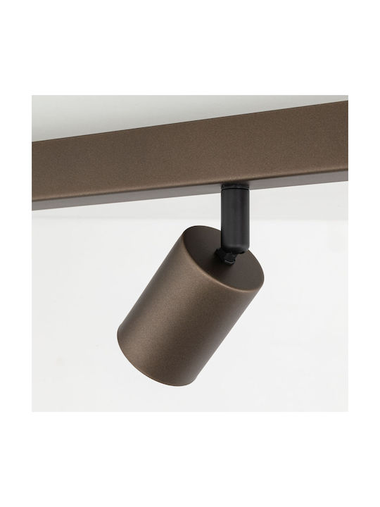 TK Lighting Triple Spot with Socket GU10 in Brown Color