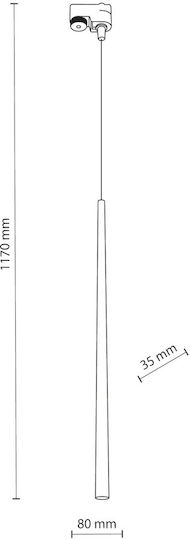 TK Lighting Tracer Μονό Σποτ με Ντουί G9 σε Μαύρο Χρώμα