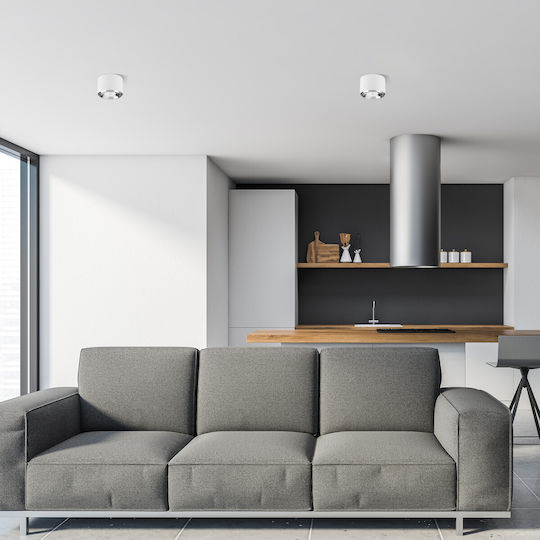 TK Lighting Moris Μονό Σποτ με Ντουί AR111 σε Λευκό Χρώμα