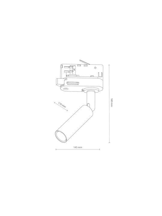 TK Lighting Single Spot with Socket G9 in Black Color