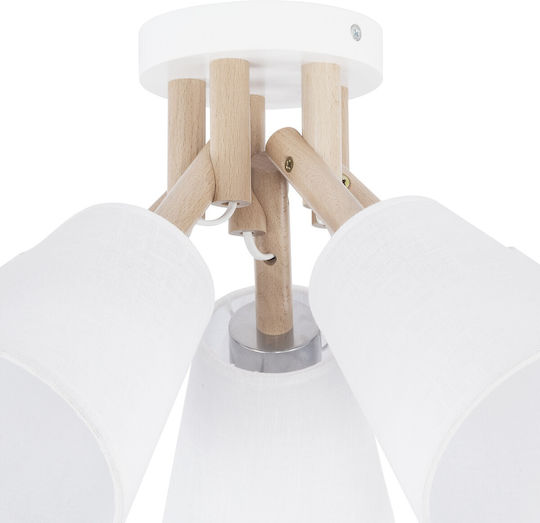 TK Lighting Vaio Spot with 5 Lights and with Socket E27 in White Color