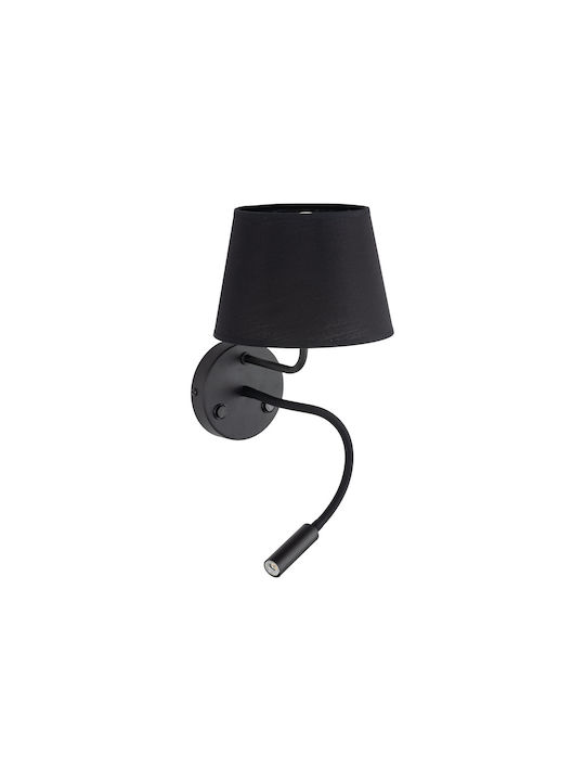 TK Lighting Φωτιστικό Τοίχου με Ντουί E27 Μαύρο