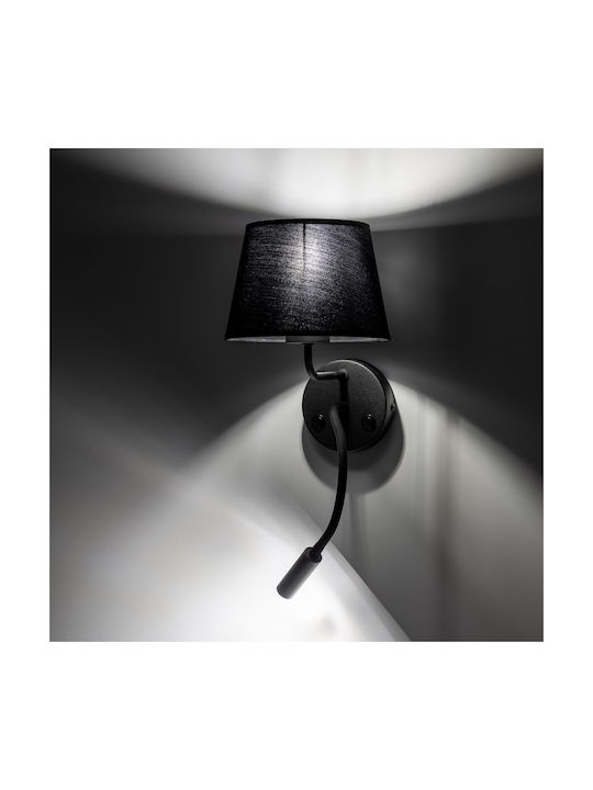 TK Lighting Φωτιστικό Τοίχου με Ντουί E27 Μαύρο