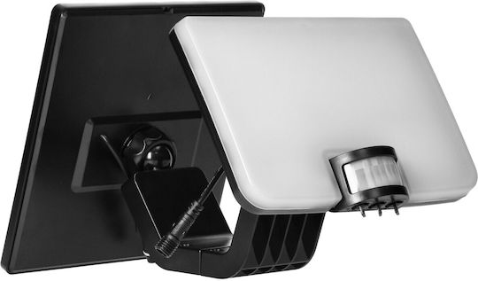 Orno Waterproof Solar LED Floodlight 10W Natural White 4000K with Motion Sensor IP54