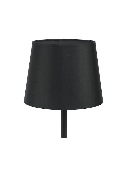 TK Lighting Maja Metal Table Lamp for Socket E27 with Black Shade and Base