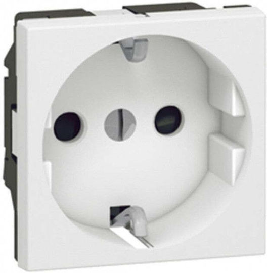 Legrand Mosaic Единичен Мортис Електрически Контакт Бял