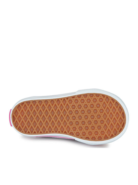 Old Skool V Kids Sneakers with Hook & Loop Closure Pink