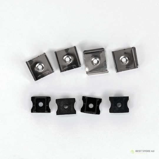 V-TAC Extern Aluminiumprofil für LED-Streifen mit Opal Abdeckung 200x1.7x1.5cm