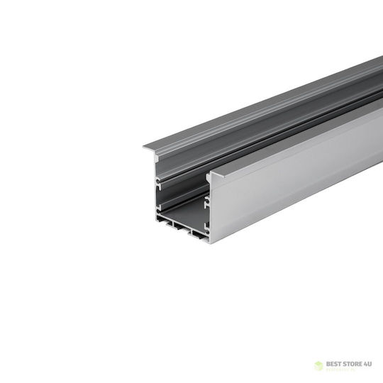 V-TAC Gemauert Aluminiumprofil für LED-Streifen mit Opal Abdeckung 200x5x3.5cm