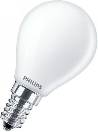 Philips LED Bulb 4.3W for Socket E14 and Shape P45 Warm White 470lm
