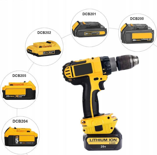 Rosfix Adapter Dewalt Dc9096 Dewalt Battery Dca1820 Yellow Black