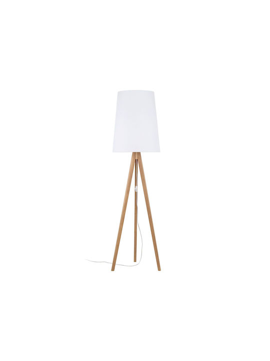 TK Lighting Walz Винтидж Подова Лампа В165xД50см. с Цокъл за Крушка E27 Бял