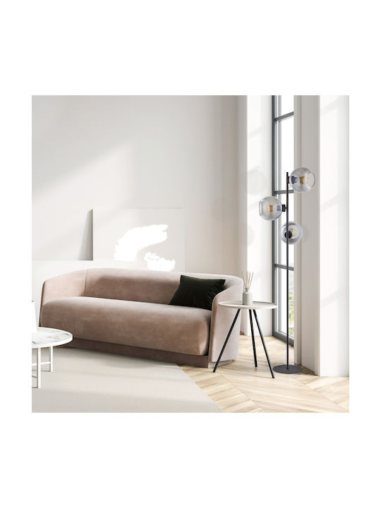 TK Lighting Cubus Floor Lamp H160xW35cm. with Socket for Bulb E27 Black