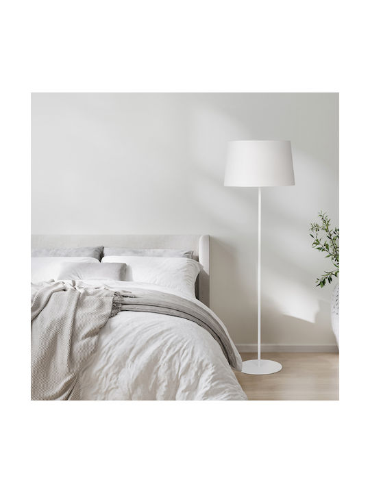 TK Lighting Maja Floor Lamp H148xW45cm. with Socket for Bulb E27 White