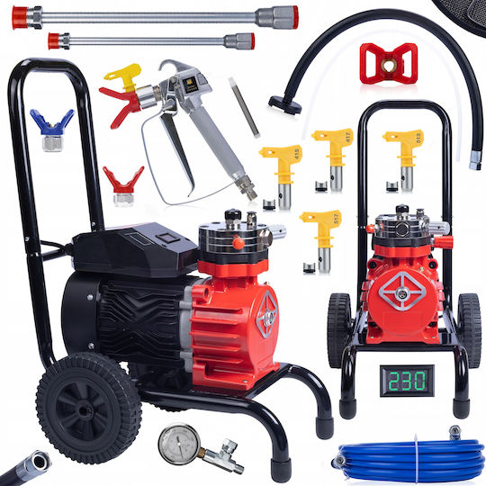 Rosfix Red Strong Storm 1100 Rss05 Pistol de Vopsit 3500w 22mpa 18l/min + Set Accesorii